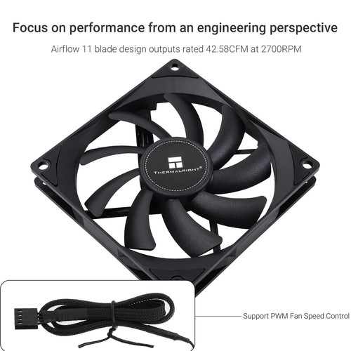 Thermalright TL-9015B CPU Fan Computer Case Quiet 4pin PWM PC - Bild 3 von 7