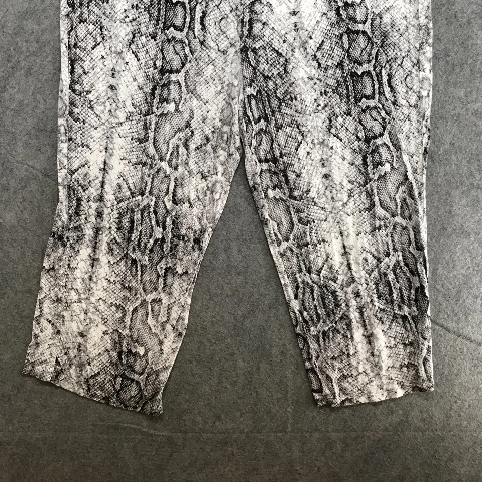 Unbranded Lounge Pajama Pants Womens Size XXL Gray Snakeskin Loose Leg Pull On - Image 4 of 4