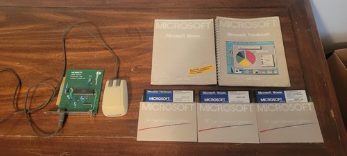 Pinceau Microsoft 1986 livré avec souris/carte/manuel, y compris disques - Photo 1 sur 1