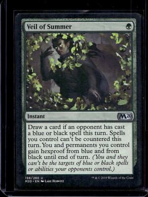 Veil of Summer - NM, English MTG Magic 2020 Core Set | eBay