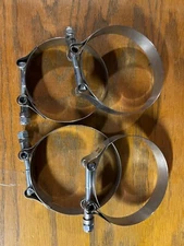 -LOT OF 4-  Ideal Tridon T-Bolt Clamps 0375-12-18 & 0350-38-21