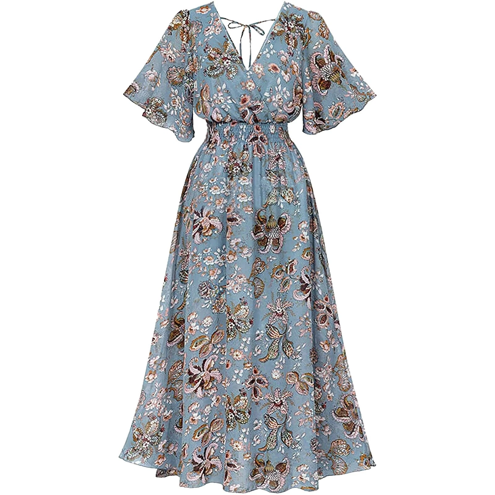 Vestidos de envoltura Floral Casual de poliéster