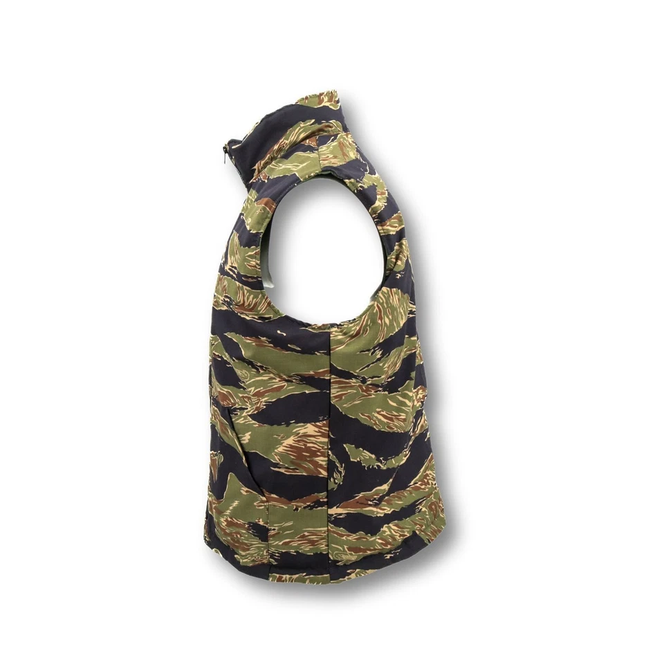 John Ownbey Tiger Stripe Cotton Ripstop Vest W/ Quilted Lining - Made in the US - Image 3 of 4