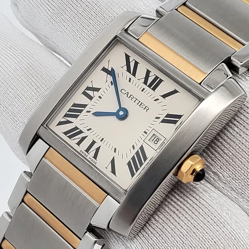 Cartier Tank Française 25mm 2-Tone Yellow Gold/Steel Watch W51012Q4 2465