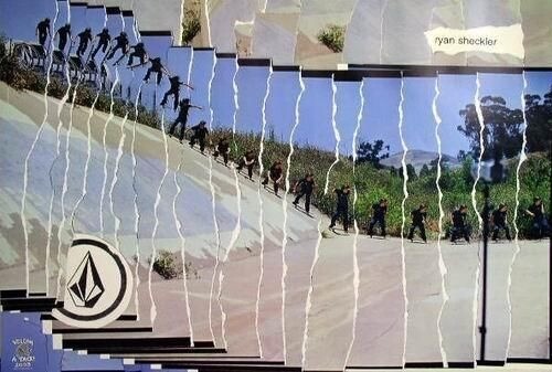 VOLCOM 2003 RYAN SHECKLER Skateboard SICK Sequenz Poster Flawless New Old Stock - Bild 1 von 1