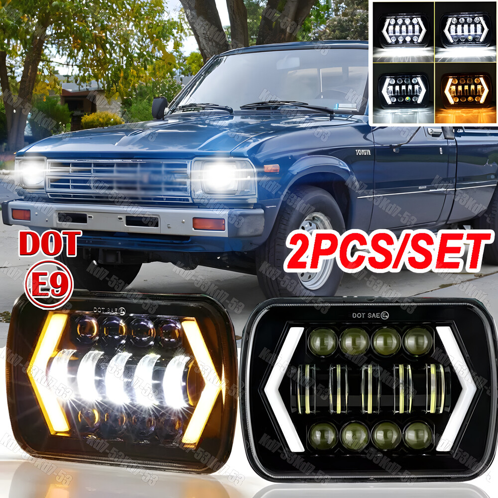 1982-1995 Toyota Pickup & 4Runner 5x7 7x6 LED Headlight Hi-Lo Beam DRL