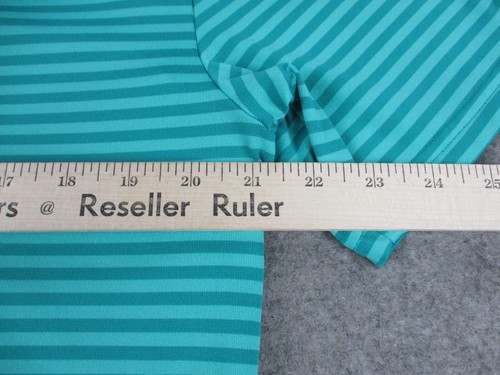 Under Armour Polo Shirt Men Large Blue Black Playoff Striped Loose Outdoors Golf - Picture 8 of 10