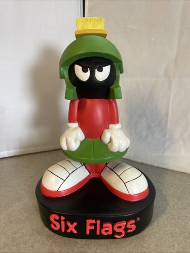 Vintage 1997 Six Flags MARVIN THE MARTIAN Looney Tunes Plastic Coin Bank