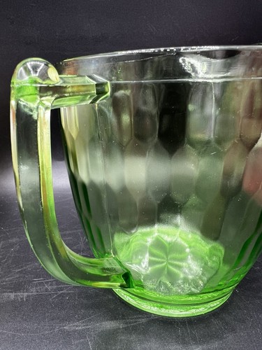 Jeannette Glass Hex Optic ~36 oz Pitcher Sunflower Base 1930s - Picture 13 of 23