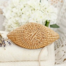 Women Small Straw Woven Bags Beach Vintage Handmade Rattan Natural Shoulder Bag