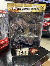 The Walking Dead Bloody Zombie 3 Pack Mcfarlane Toys Figures 3 Pack Set NEW S2