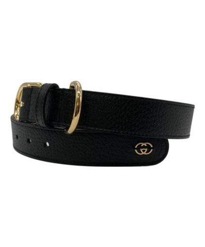 GUCCI                    dog collar black 695256