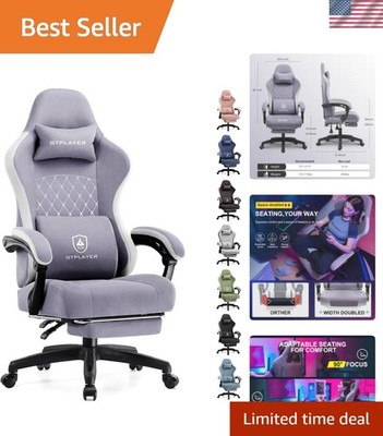 Gaming Chair, Computer Office Chair with Pocket Spring Cushion, Linkage Armre...