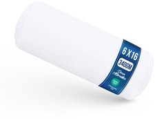 Bolster Pillows Insert Pack of 1, White - 6 x 16 Inches Bed and Couch Pillo...