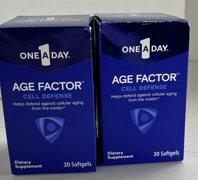 2-- One A Day Age Factor Cell Defense Supplement 30 Softgels Exp 03/26