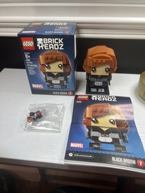 Black Widow Lego Kit 41591 Brickheadz with Box & Instruction Manual(used)open B