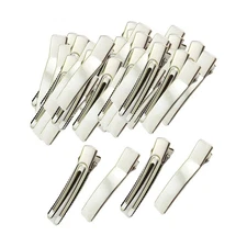 50x Alligator Hair Clips, Metal Clips 46mm Section Clips Hair Bow Clips for Hair
