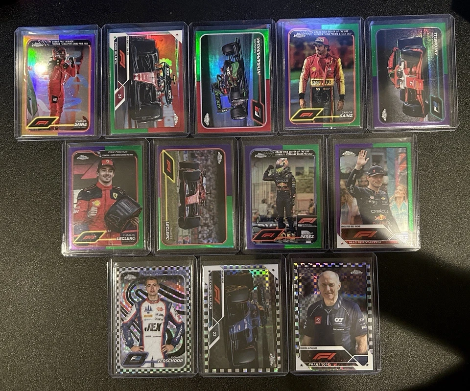 (Lote de 300+) Tarjetas coleccionables Topps cromadas F1 (automáticas, golpes numerados y refractores) Foto 4 de 4