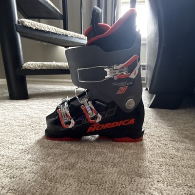 Nordica Speedmachine J3 Youth Ski Boots Black/Red/Gray Adjustable Flex size 22.5