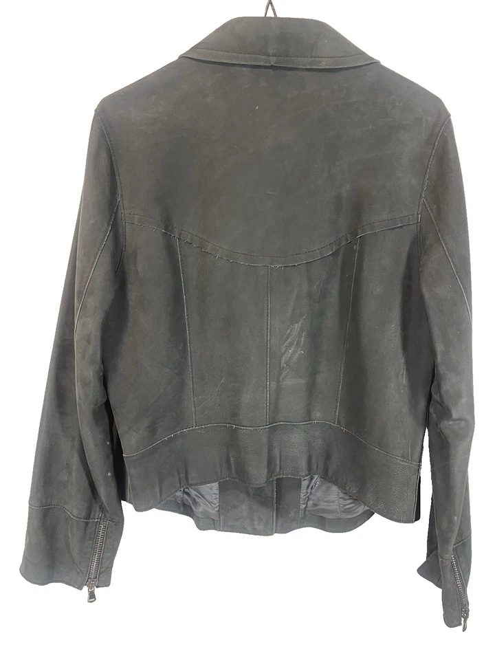 Chaqueta de cuero Werner Crist para hombre talla 40 gris gamuza Foto 3 de 4