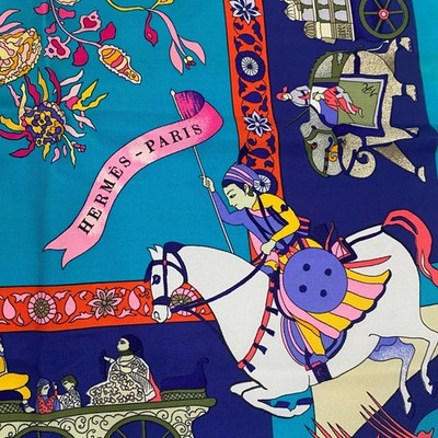 RARE VINTAGE HERMES Silk Scarf 