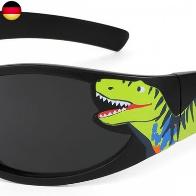Sonnenbrille Kinder Jungen Mädchen, Dinosaurier Sonnenbrille Jungen 3-10 Jahren,