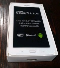 8GB Samsung Galaxy Tab E Lite Model SM-T113NDWAXAR, Wi-Fi 7" White Open Box