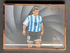 Diego Maradona 2024-25 Panini Noir Base Set Horizontal Bronze Frame /25 #199