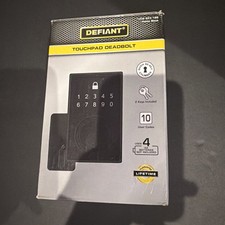 Touchpad Single Cylinder Deadbolt Door Lock in Matte Black Defiant Square