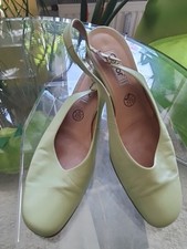 Gabor High Heels Sling Pumps Pastell Grün Gr 42 Stöckel ca 6cm Wie Neu