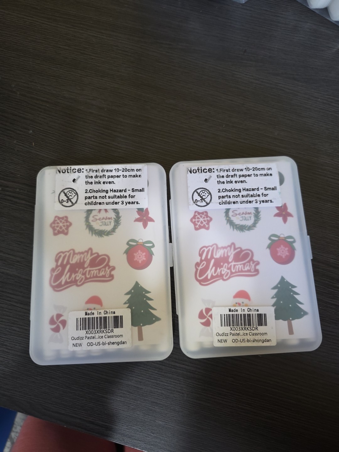 New (2) Novelty Christmas Coloring Highlighting Stamp Rollin
