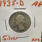 1935 D Washington Quarter 90% Silver 25C