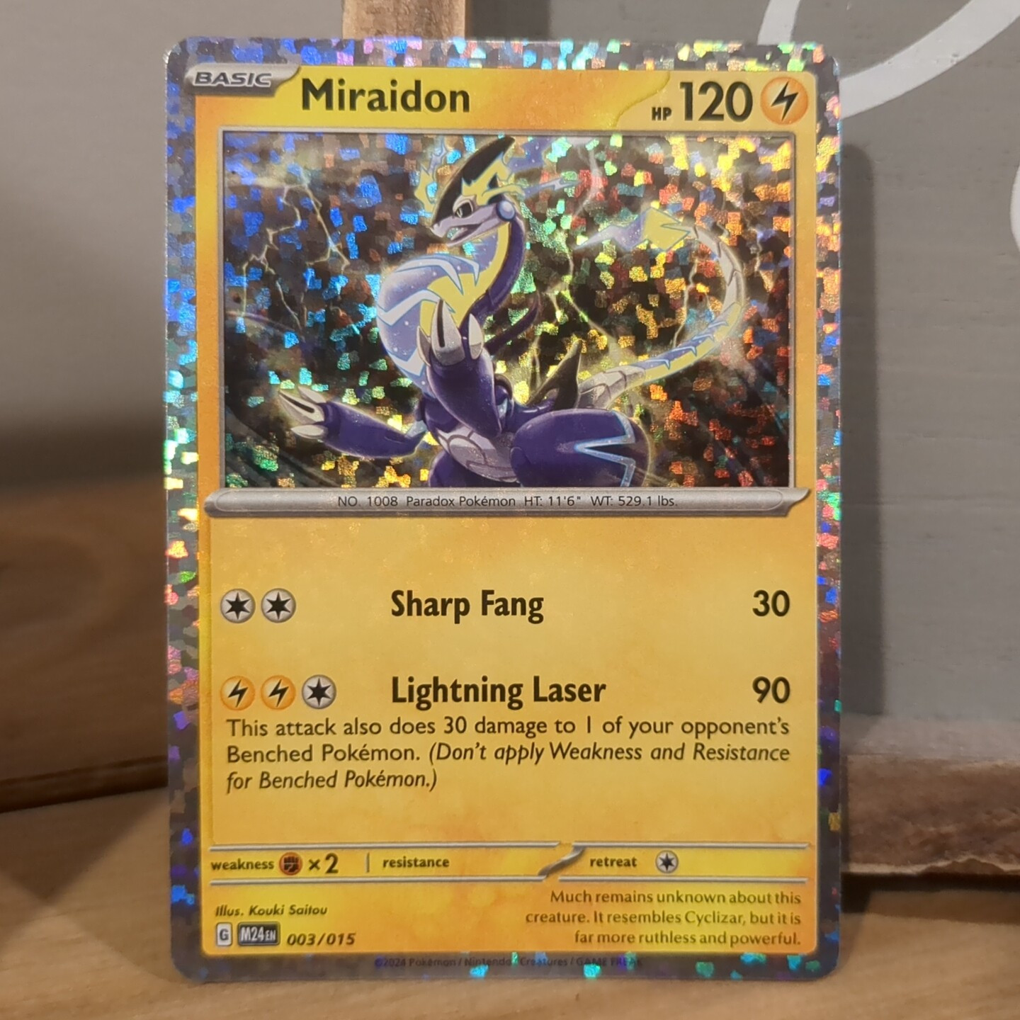 Miraidon Holo 3/15 2025 McDonalds Happy Meal Pokémon Dragon