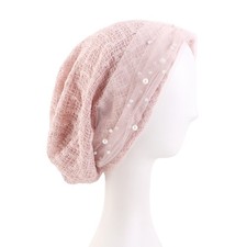 Islamic Beaded Turban Hijab Cap For Muslim Women Comfortable Headwrap Hair Loss