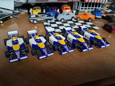 TYCO CANON RENAULT ELF INDY F1 5 SLOT CARS 5 NEW OLD STOCK FREE SHIPPING