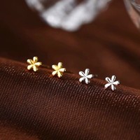 925 Sterling Silver Cute Mini Flower Earrings Women Girls Jewellery Gift UK