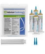 Genuine Advion Cockroach Gel Bait  4 x 30g Syringes Syngenta Tips Plunger
