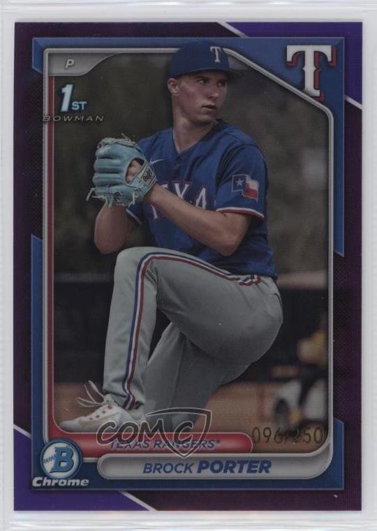 2024 Bowman Chrome Prospects Purple Refractor 96/250 Brock Porter #BCP-36 3a1
