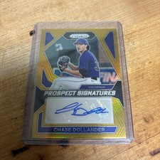 2024 Prizm Prospect Signatures Auto Chase Dollander #PS-CD GOLD Prizm /10