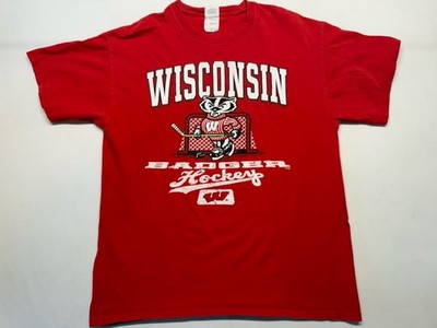 Wisconsin Badgers Hockey T Shirt Men s Size Large
