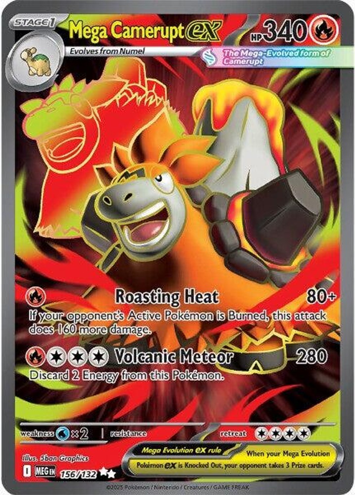 Mega Camerupt ex - 156/132 Mega Evolution