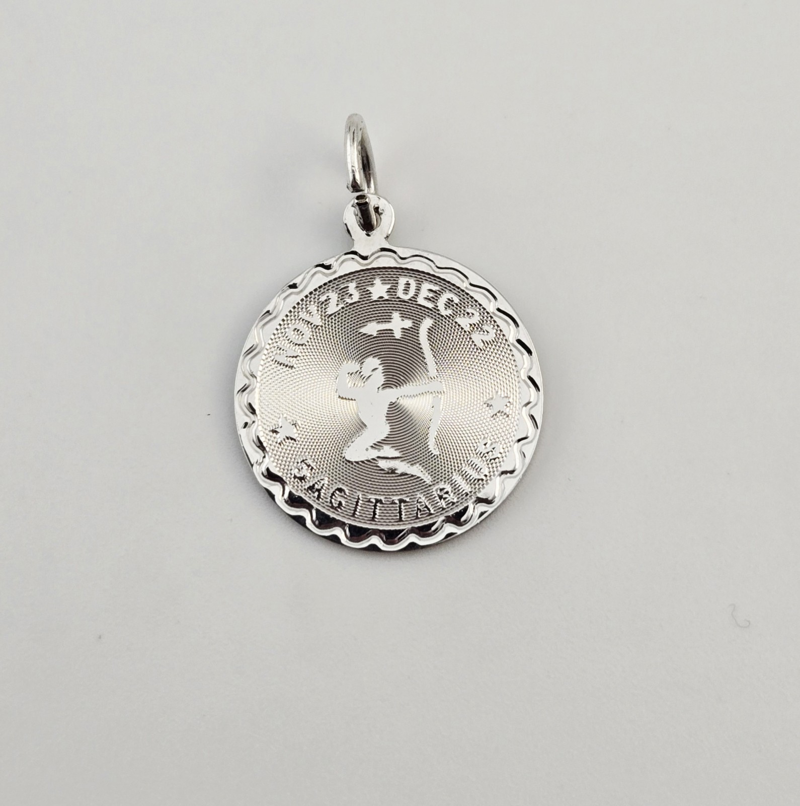 VTG Sterling Silver Zodiac Sagittarius Cupid Celestial Charm Pendant - 2.4g