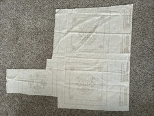 2 Full Stamped Vintage Cross Stitch Linen Panels 23  x 36  With Instructions