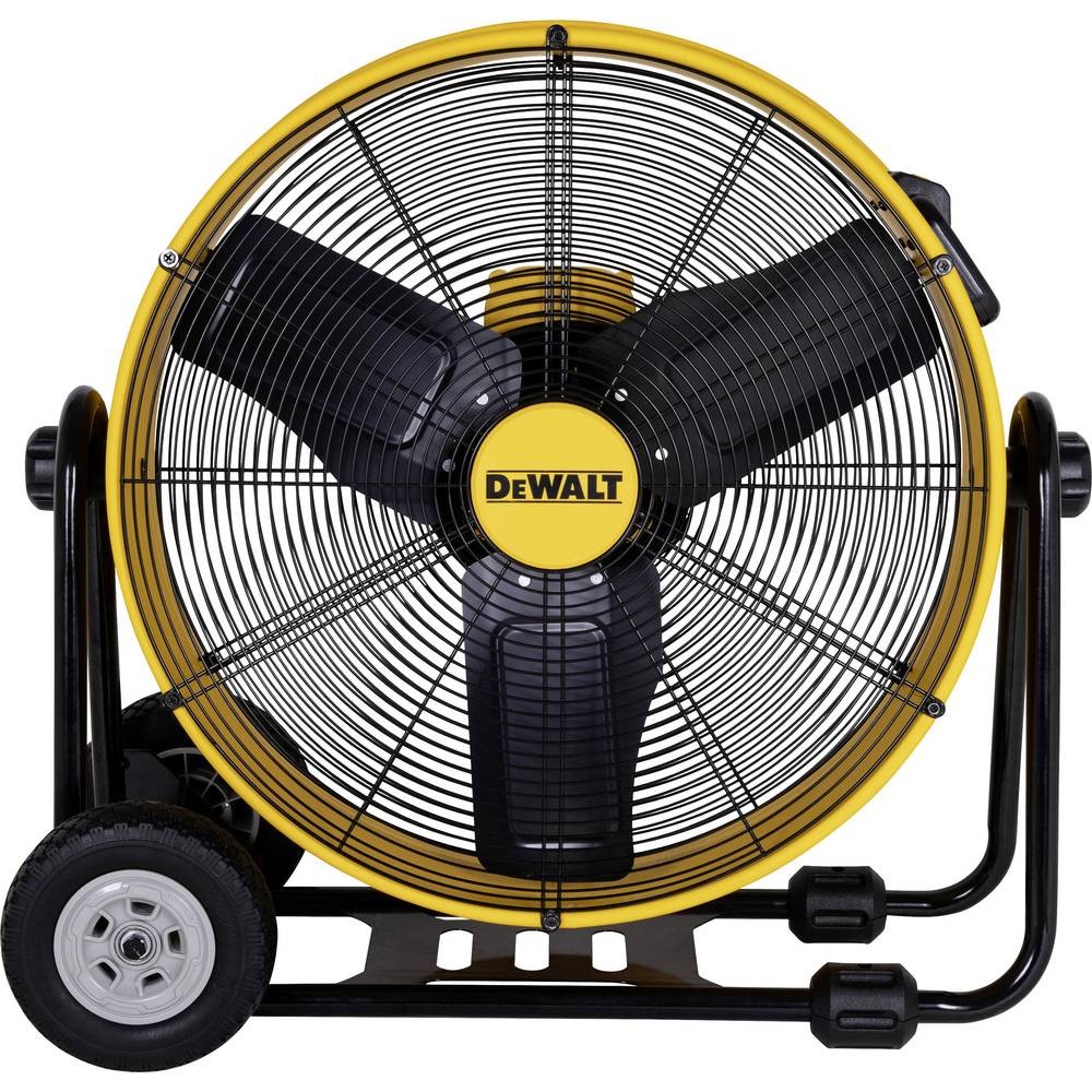 Ventilateur de sol DEWALT jaune pour rafraîchir votre grand atelier
