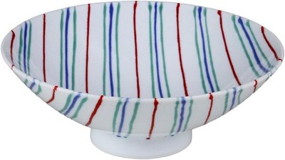 Hakn Porcelain Flat Tea Wan, White, Approx. 5.9 x 2.1 inches (15 x 5.3