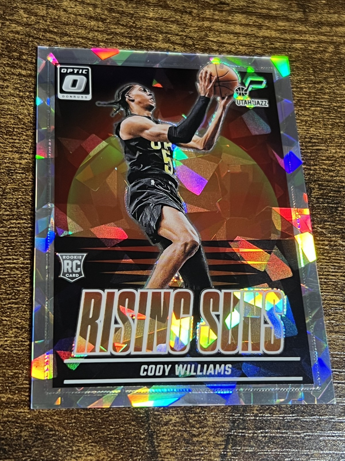 CODY WILLIAMS 2024 Donruss Optic #6 Rookie Rising Suns Cracked Ice Holo /25