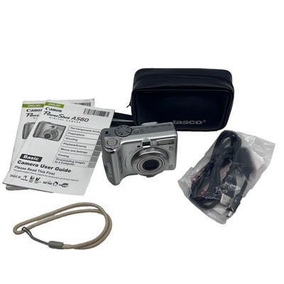 Canon PowerShot A560 7.1MP Digital Camera 4x Optical Zoom Silver Tested
