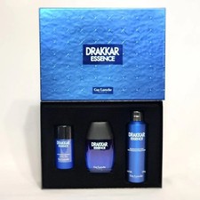 Drakkar Essence 3 Pcs Set - 3.4 oz EDT, 2.6 oz Deo  6.0 oz Deo Body Spray / NIB