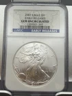 2007 NGC  GEM UNC.  American Silver Eagle    Early Releases