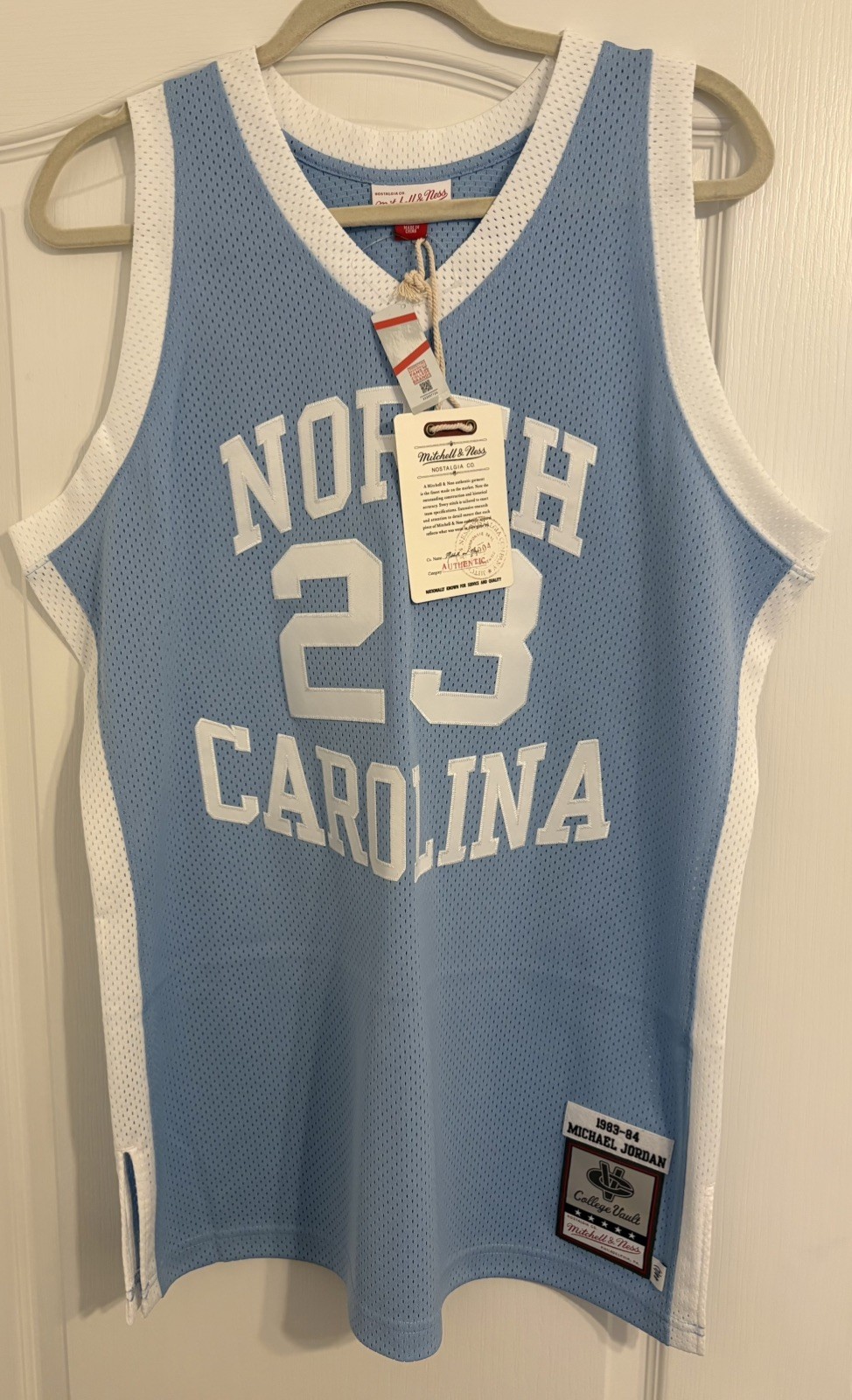 Authentic Michael Jordan North Carolina Mitchell &Amp; Ness Jersey- Large